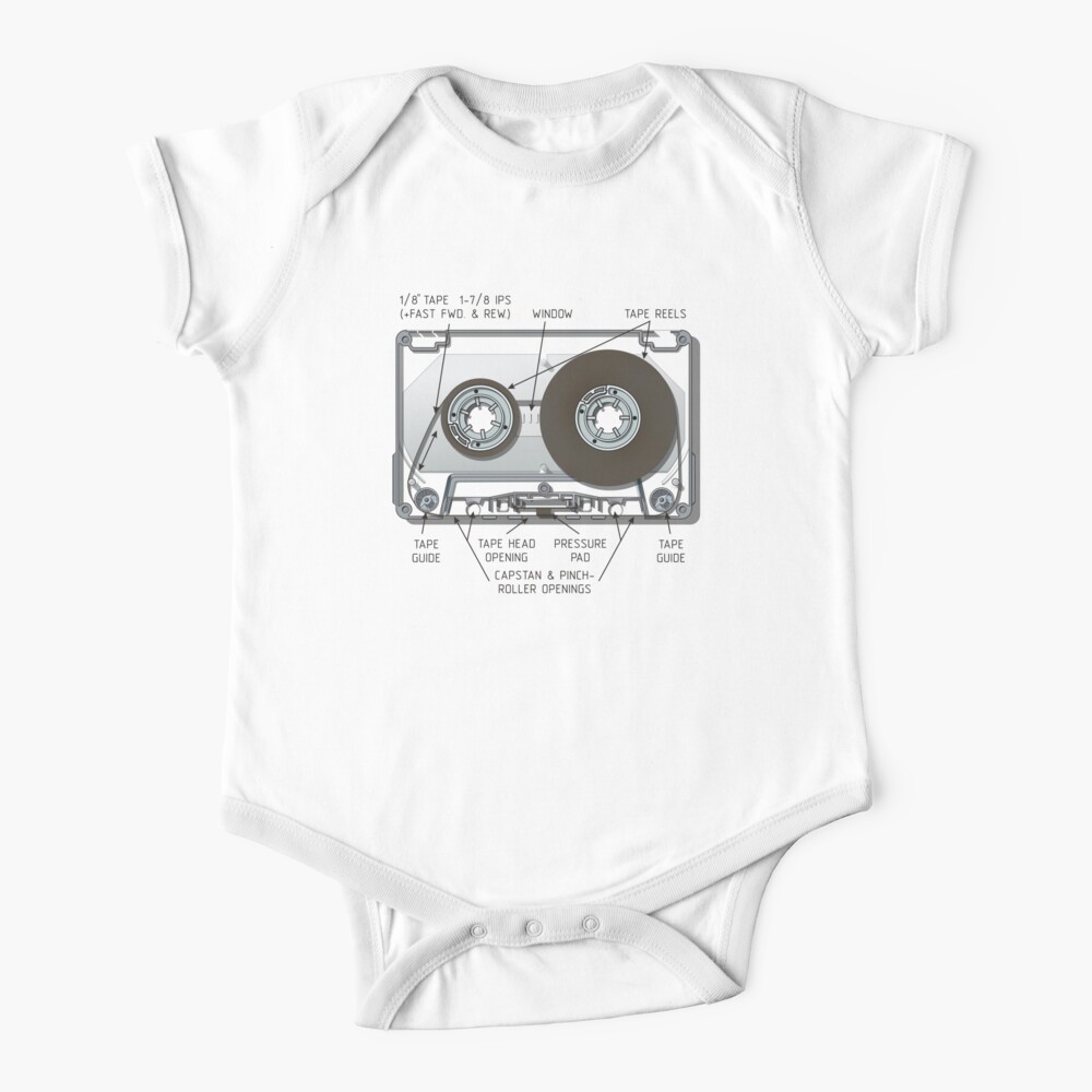 Audio cassette cutaway Baby One-Piece for Sale by Mechanick