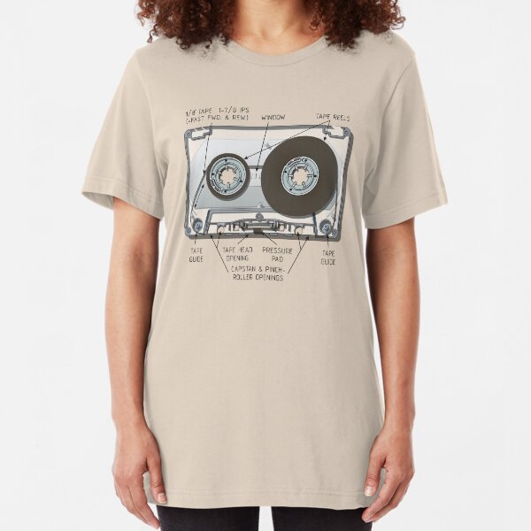 Audio cassette cutaway Slim Fit T-Shirt