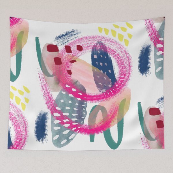 Item preview, Abstract pink and blue design designed and sold by orangerinka.