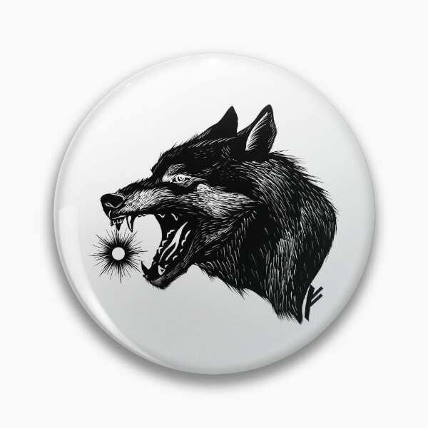 Artikelvorschau, Mythologie der Wikinger. Wolf Fenrir frisst die Sonne entworfen und verkauft von Sitenkovamary.