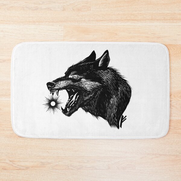 Artikelvorschau, Mythologie der Wikinger. Wolf Fenrir frisst die Sonne entworfen und verkauft von Sitenkovamary.
