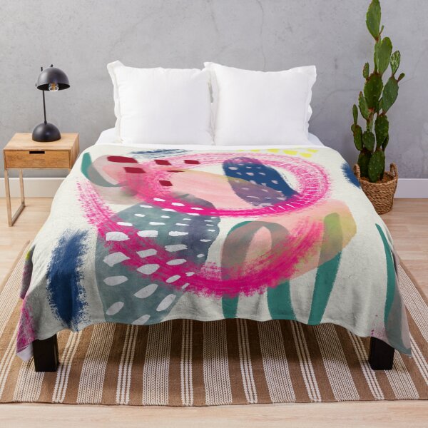 Item preview, Watercolor Abstract pink and blue design designed and sold by orangerinka.