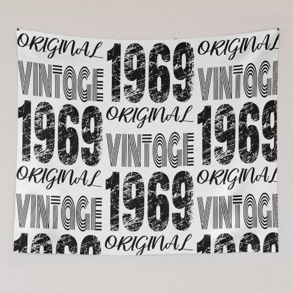 Item preview, Vintage 1969 Original distressed text on the white background designed and sold by IraNiva.