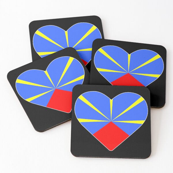Item preview, Heart color of the flag of reunion island designed and sold by West indian touch.