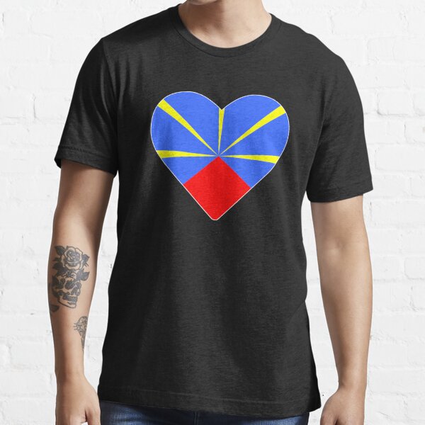 Heart color of the flag of reunion island | Sticker
