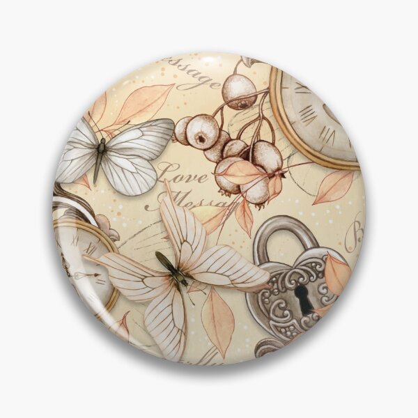 Item preview, Watercolor Victorian shabby chic vintage steampunk seamless pattern designed and sold by zaryab213.