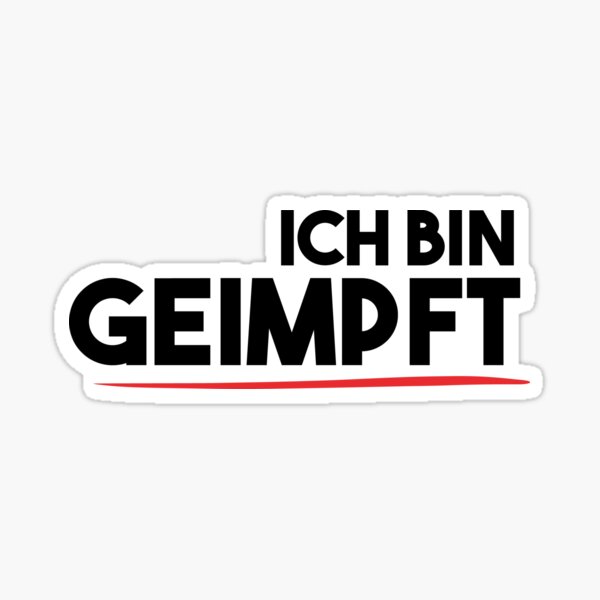 Ich bin geimpft 2021 Sticker