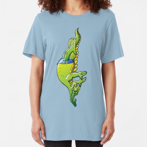 Diving Crocodile Slim Fit T-Shirt