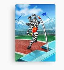 Pole Vault Zebra Canvas Print