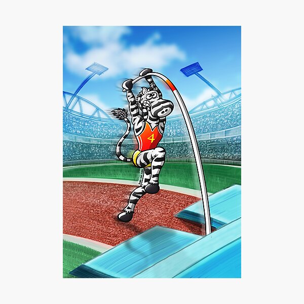 Pole Vault Zebra Photographic Print