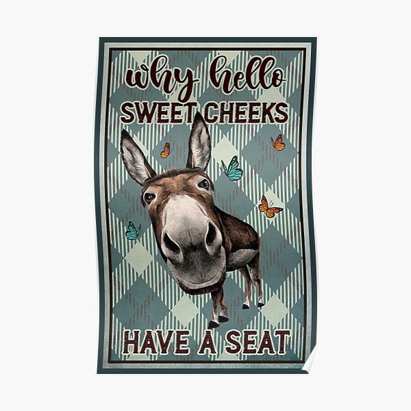 donkey wall art Funny Bathroom Signs Funny Donkey Some Come To Sit and