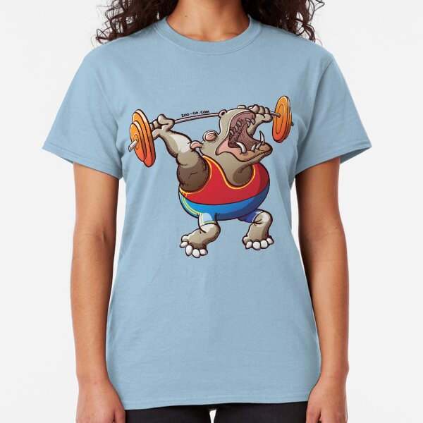 Weightlifting Hippopotamus Classic T-Shirt