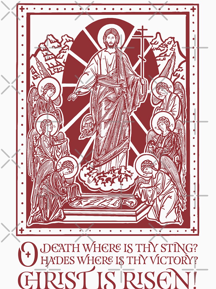 Thumbnail 7 of 7, Classic T-Shirt, Red Pascha with Text - The Feast of Feasts designed and sold by EkromDesigns.