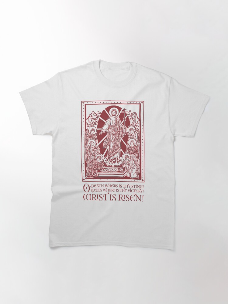 Thumbnail 3 of 7, Classic T-Shirt, Red Pascha with Text - The Feast of Feasts designed and sold by EkromDesigns.