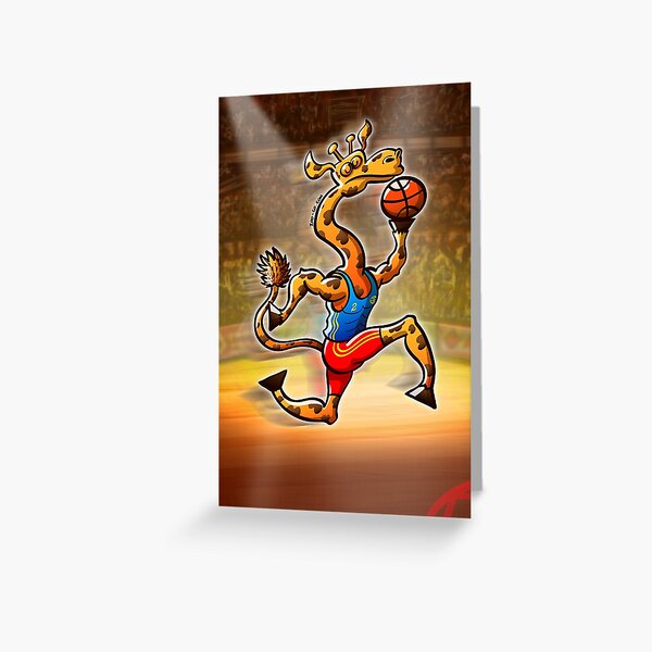 Basketball Giraffe Greeting Card