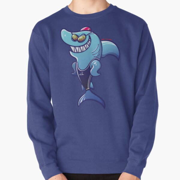 Swimmer Shark Pullover Sweatshirt