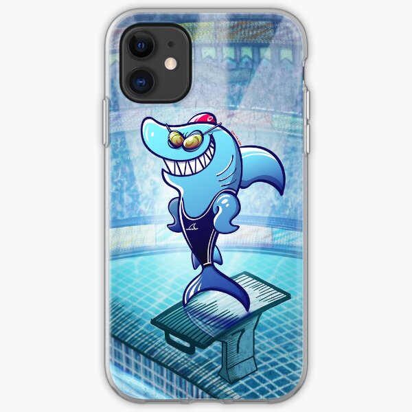 Swimmer Shark iPhone Soft Case