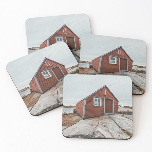 Item preview, Old red shed on the rocks on Fogo Island Newfoundland designed and sold by erikallen920.