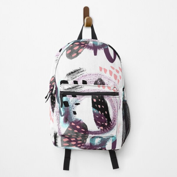 Item preview, Abstract art in peach, blue and black designed and sold by orangerinka.