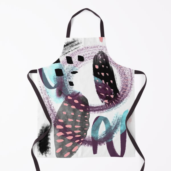 Item preview, Abstract art in peach, blue and black designed and sold by orangerinka.