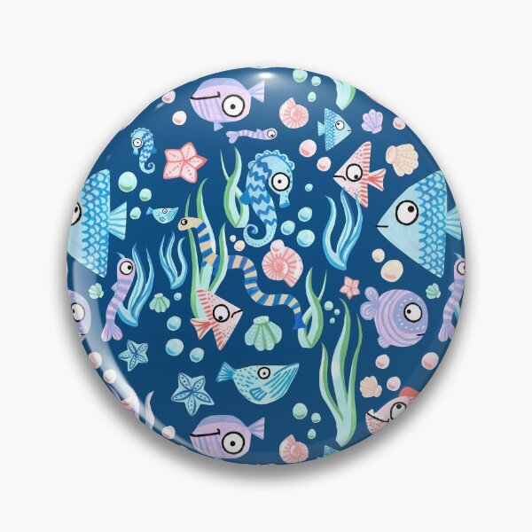 Item preview, Fishy Cute Handpainted Pattern designed and sold by Jekaterina Kotelnikova.