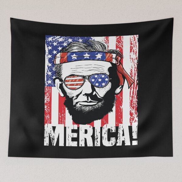 Item preview,  Abraham Lincoln Merica 4th of July American Flag Sunglasses designed and sold by clothesy7.