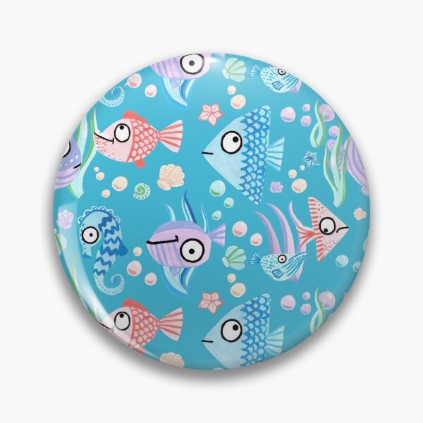 Item preview, Fishy Cute Handpainted Pattern designed and sold by Jekaterina Kotelnikova.