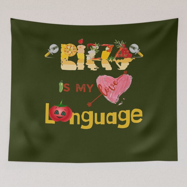 Item preview, pizza is my love language designed and sold by Eman4design.