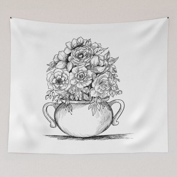 Item preview,  vase of flowers Beauty Illustration Sticker designed and sold by Farid1Shop.