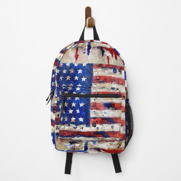 Item preview, America Flag Oil Painting designed and sold by WaveOcean123.