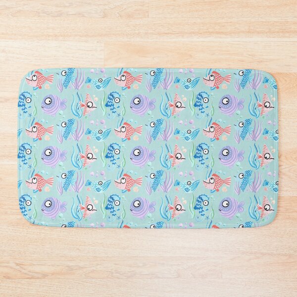 Item preview, Light Green Fishy Cute Handpainted Pattern designed and sold by Jekaterina Kotelnikova.