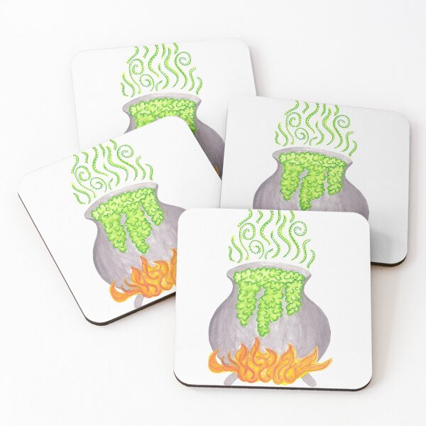 Item preview, Foaming Witch's Cauldron Hand Drawn in Watercolor and Ink designed and sold by MyQueendom.