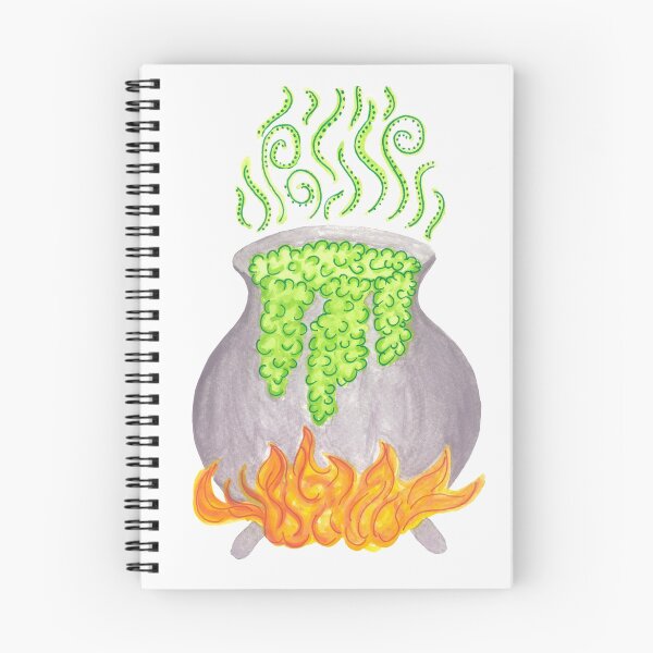 Item preview, Foaming Witch's Cauldron Hand Drawn in Watercolor and Ink designed and sold by MyQueendom.