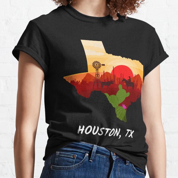  Houston Texas Souvenir T-Shirt : Sports & Outdoors