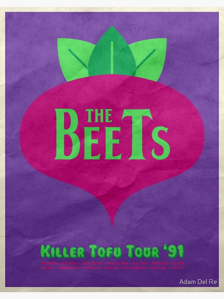 The Beets Killer Tofu Tour Premium Matte Vertical Poster sold by