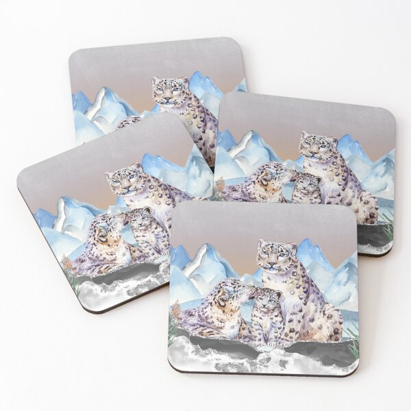 Item preview, Snow Leopard family love. Coolness and warmth. designed and sold by Orianah.