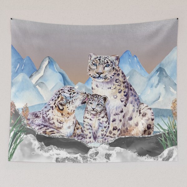 Item preview, Snow Leopard family love. Coolness and warmth. designed and sold by Orianah.
