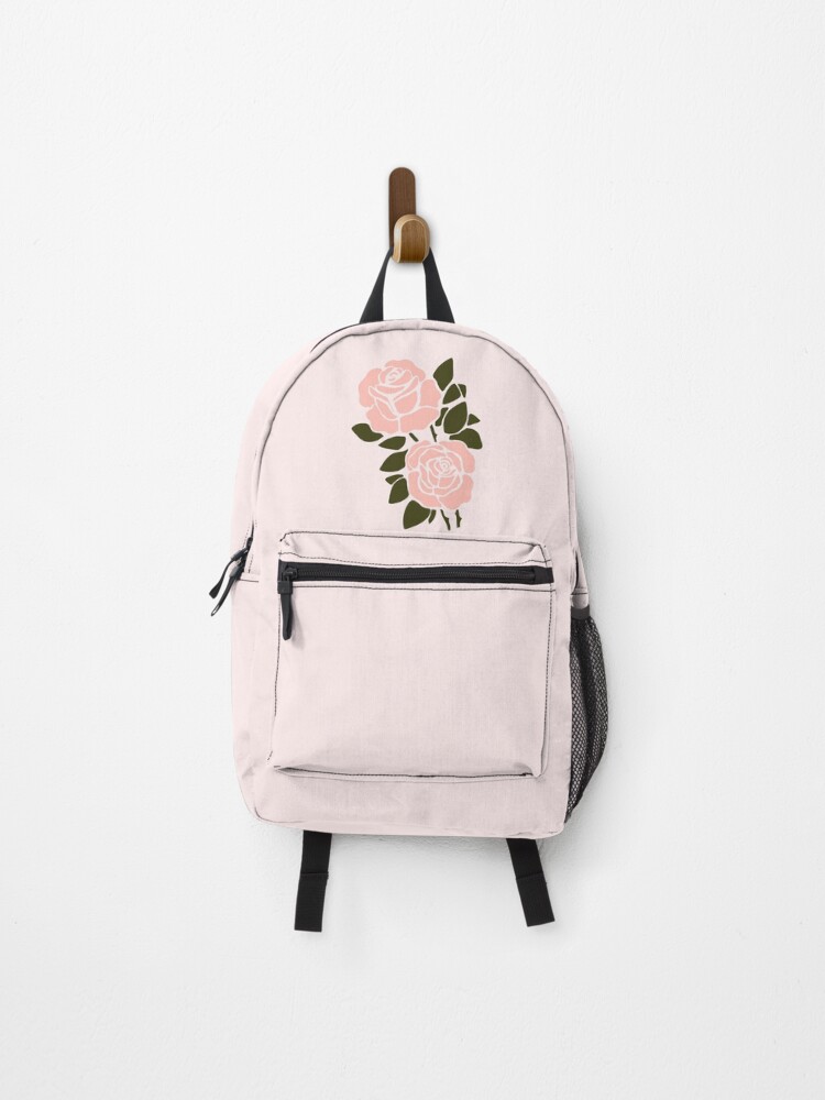 Thumbnail 1 of 3, Backpack, Pink Roses Botanical Boho Retro designed and sold by trajeado14.