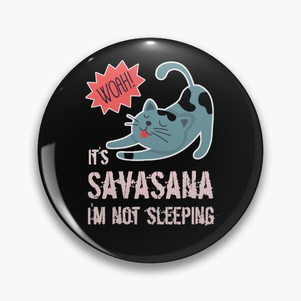 Item preview, Cat Funny Savasana Yoga Design designed and sold by Design-Maniya.