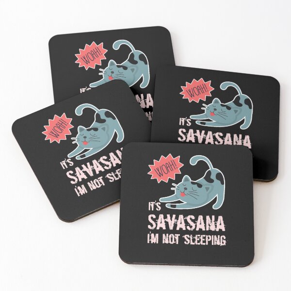 Item preview, Cat Funny Savasana Yoga Design designed and sold by Design-Maniya.