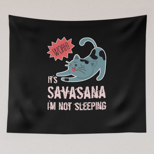 Item preview, Cat Funny Savasana Yoga Design designed and sold by Design-Maniya.