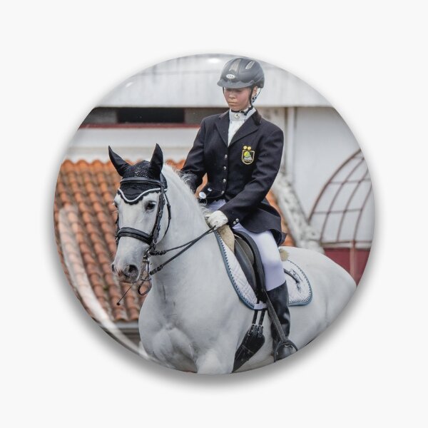 Item preview, Beautiful white Lusitano horse during Dressage competition. Amazing animal. designed and sold by AylaHarbich.