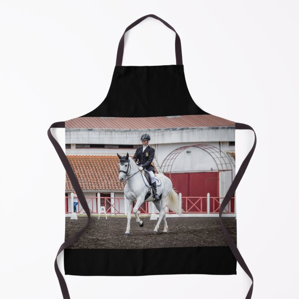 Item preview, Beautiful white Lusitano horse during Dressage competition. Amazing animal. designed and sold by AylaHarbich.