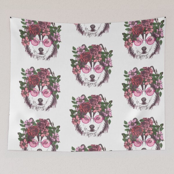 Item preview, Husky Flower Lovers designed and sold by Jackchann.