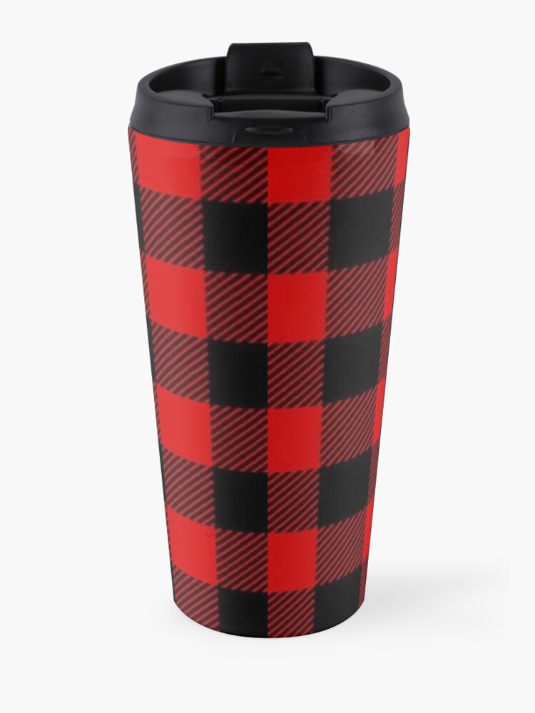 Alternate view of buffalo plaid Travel Mug