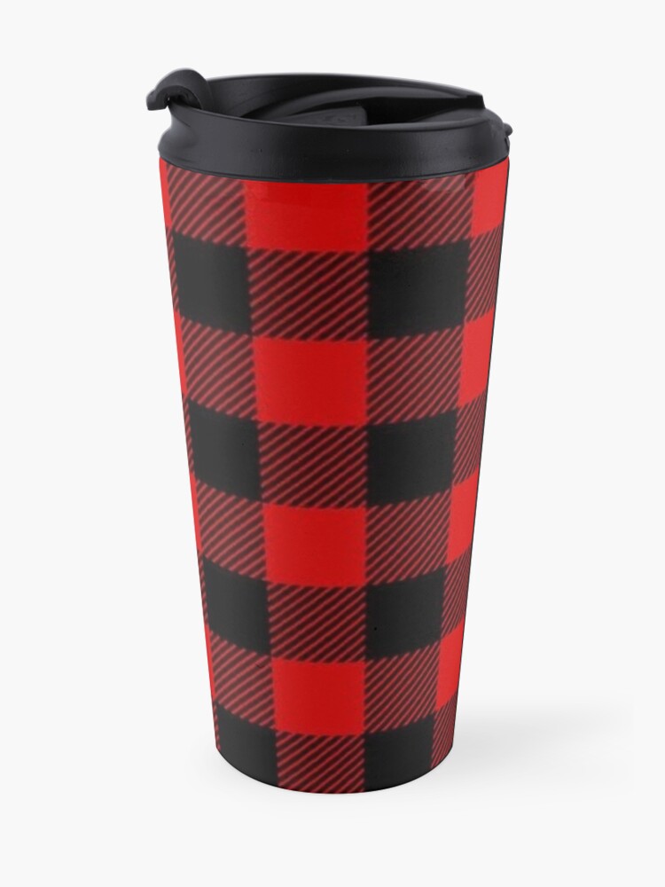 Alternate view of buffalo plaid Travel Mug