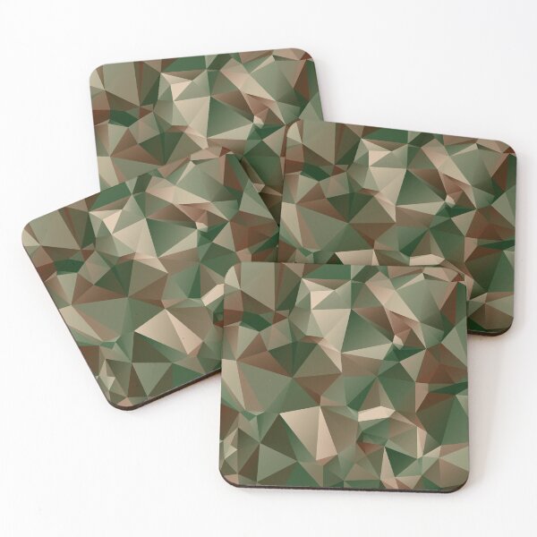 Item preview, Green Modern Polygonal Military Camouflage Camo Style designed and sold by TeeColony.