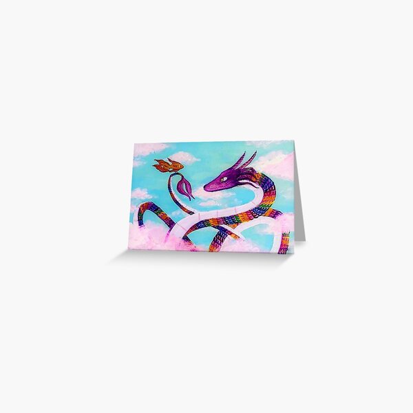 Rainbow Fantasy Dragon Greeting Card