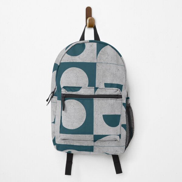 Item preview, Mid-century Concrete Moon Grey and Teal Blue designed and sold by QuestingPixel.