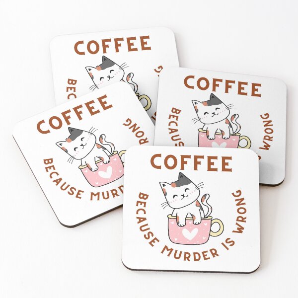 Item preview, Coffee Because Murder Is Wrong designed and sold by Chanchane Store.